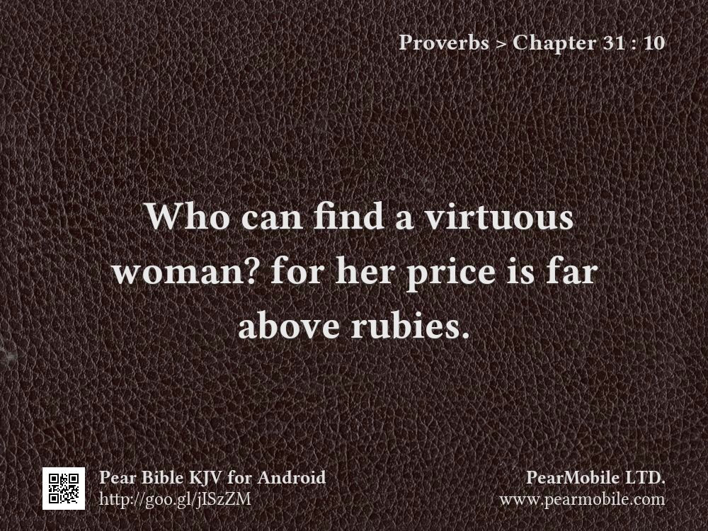 Proverbs, Chapter 31:10
